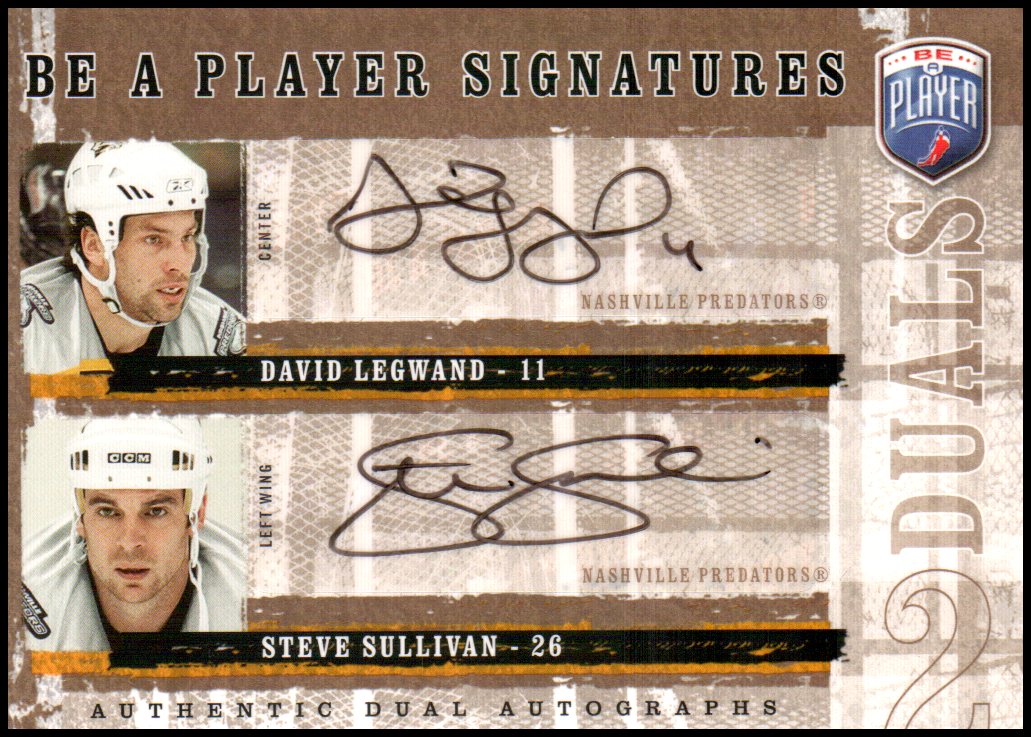 (image for) 2006-07 Be A Player Signatures Duals #DNA David Legwand